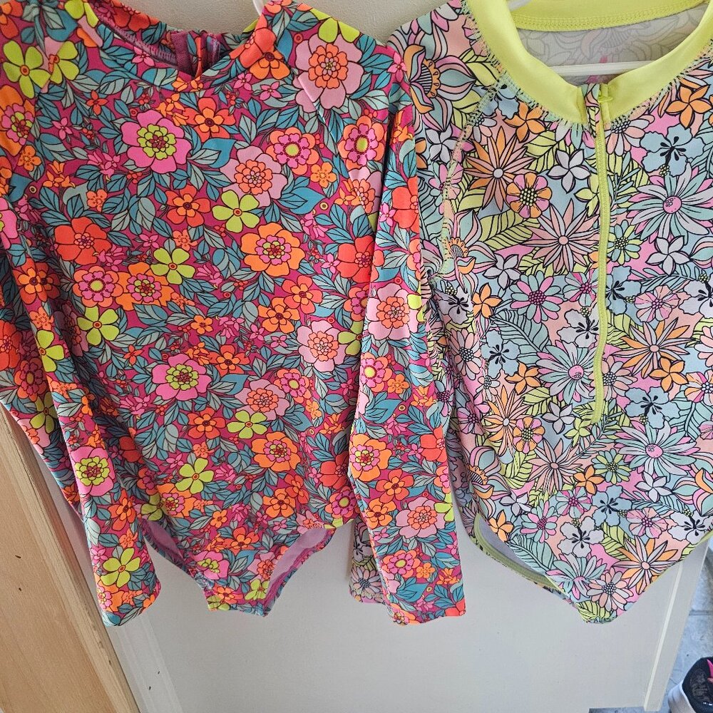 Girls long sleeve swim size 8